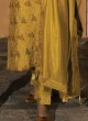 Zari Work Salwar Kameez In Mustard Yellow